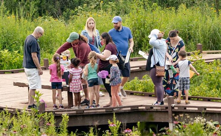 Participants at The Wilds at Red Oak for the Lightning Bug Glow Party special event.